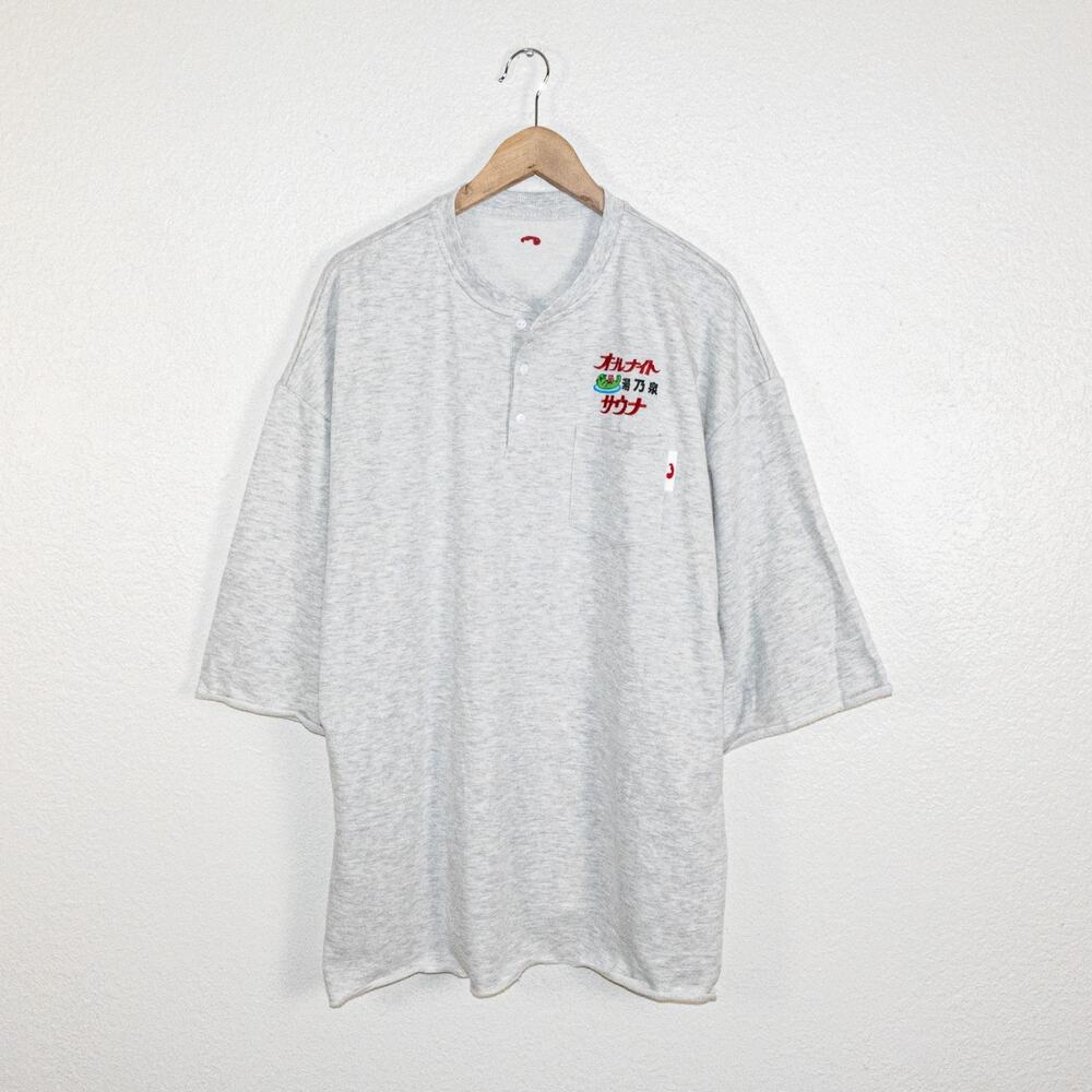 FREAK'S STORE Japan Men's Large Henely Shirt Gray All night suana